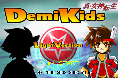 DemiKids : Light Version — Title screen