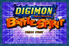 Digimon : Battle Spirit — Title screen