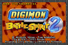 Digimon : Battle Spirit 2 — Title screen