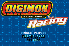 Digimon Racing — Title screen