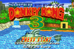 Donkey Kong Country 3 — Title screen