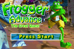 Frogger Advance : The Great Quest — Title screen