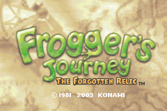 Frogger's Journey : The Forgotten Relic — Title screen