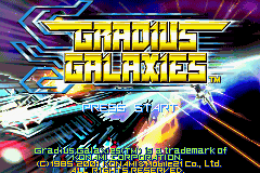 Gradius Galaxies — Title screen
