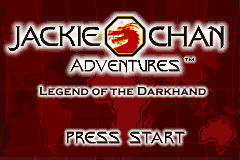 Jackie Chan Adventures : Legend of the Dark Hand — Title screen