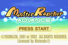 Monster Rancher Advance — Title screen