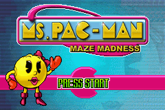 Ms. Pac-Man : Maze Madness — Title screen