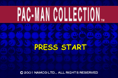 Pac-Man Collection — Title screen