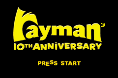 Rayman : 10th Anniversary — Title screen