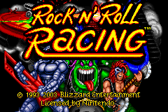 Rock 'N Roll Racing — Title screen