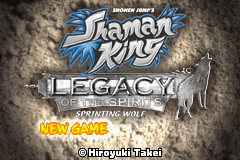 Shaman King : Legacy of the Spirits, Sprinting Wolf — Title screen