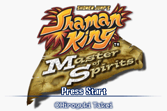 Shaman King : Master of Spirits — Title screen