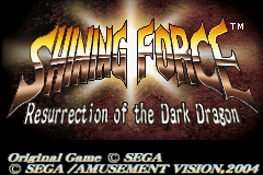 Shining Force : Resurrection of the Dark Dragon — Title screen