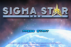 Sigma Star Saga — Title screen