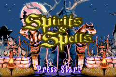 Spirits & Spells — Title screen
