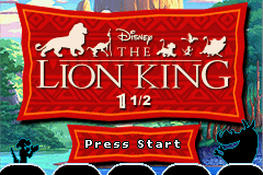 The Lion King 1 1/2 — Title screen