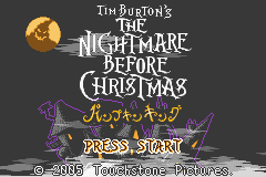 Tim Burton's The Nightmare Before Christmas : The Pumpkin King — Title screen