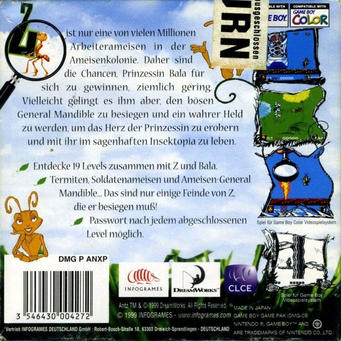 Antz — Box back