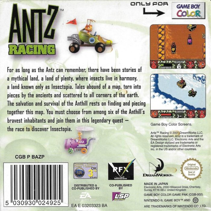 Antz Racing — Box back