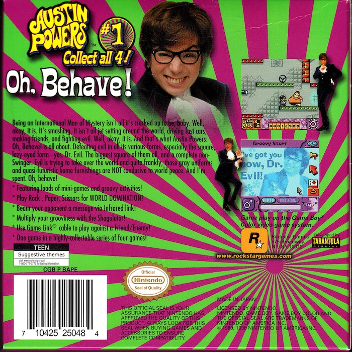 Austin Powers : Oh, Behave! — Box back