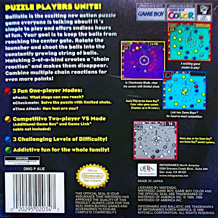 Ballistic — Box back
