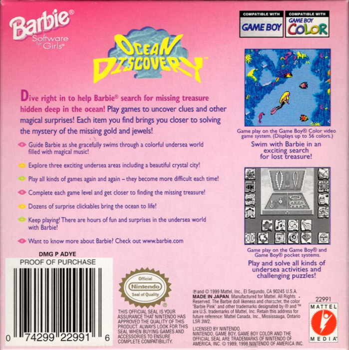 Barbie - Ocean Discovery — Box back