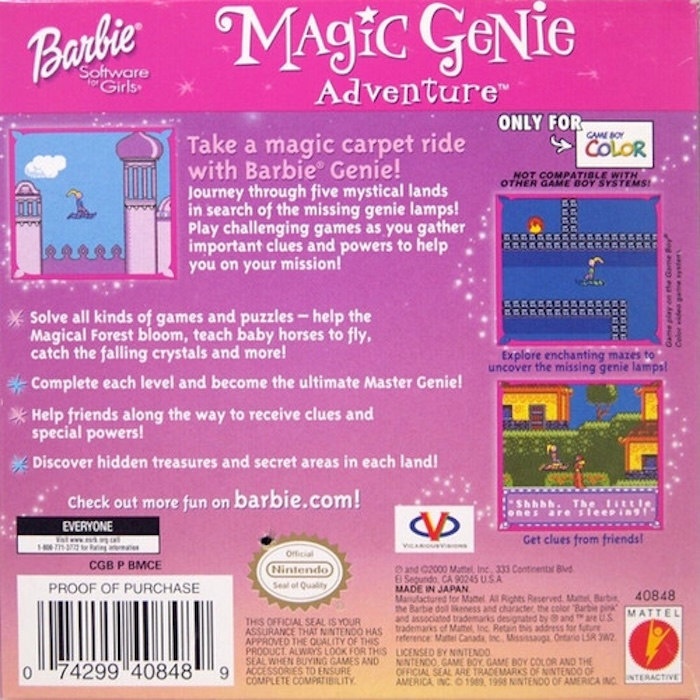 Barbie : Magic Genie Adventure — Box back