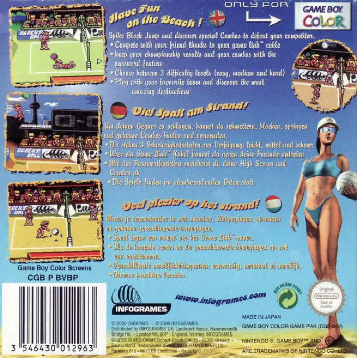 Beach'n Ball — Box back