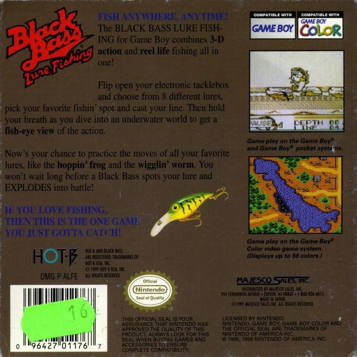 Black Bass : Lure Fishing — Box back