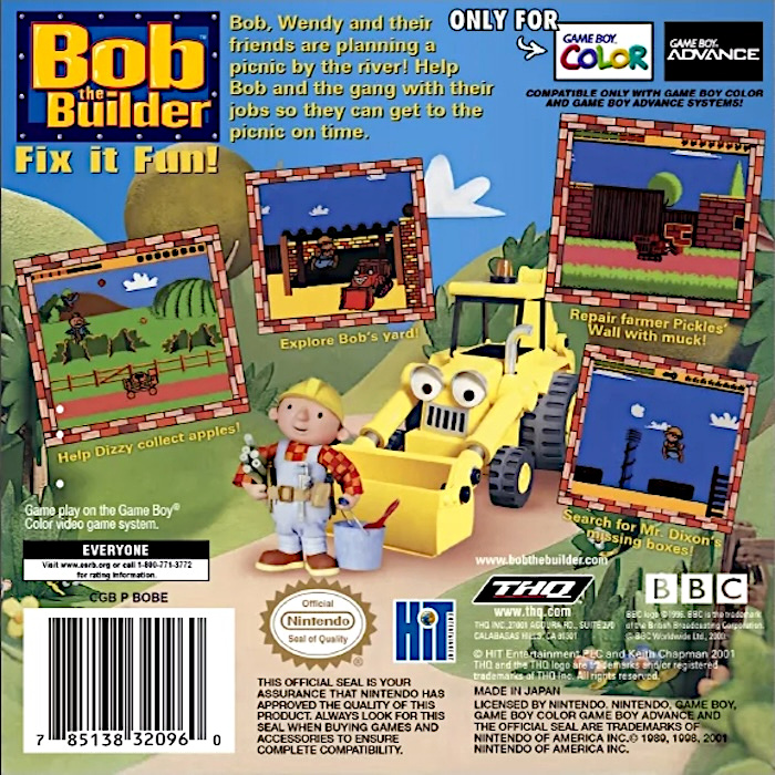 Bob the Builder : Fix it Fun! — Box back