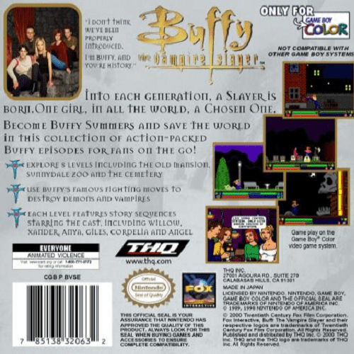 Buffy the Vampire Slayer — Box back