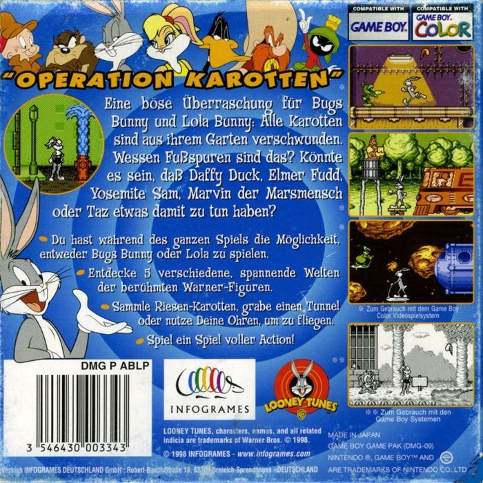 Bugs Bunny & Lola Bunny : Operation Carrots — Box back