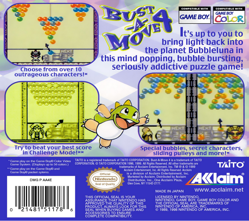 Bust-A-Move 4 — Box back
