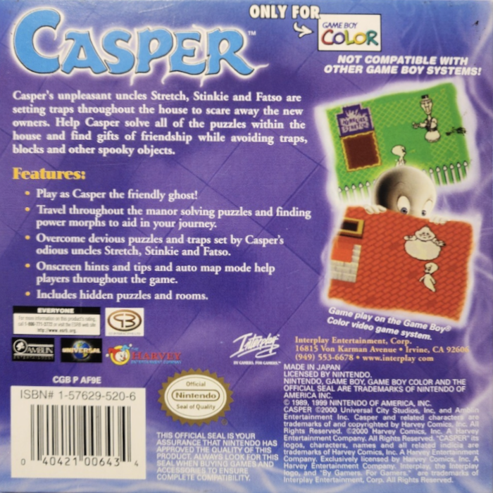 Casper — Box back