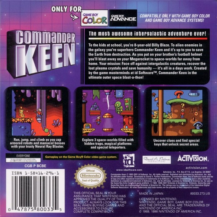 Commander Keen — Box back