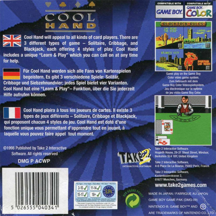 Cool Hand — Box back