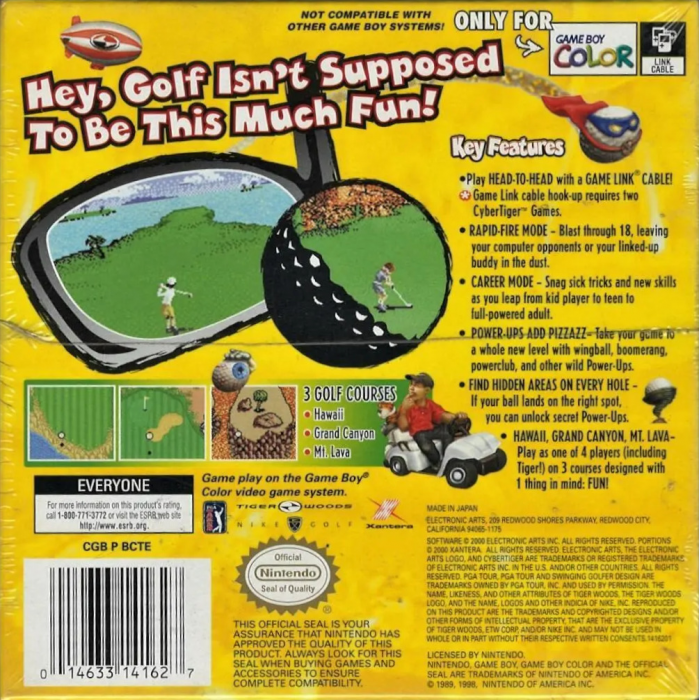 CyberTiger — Box back