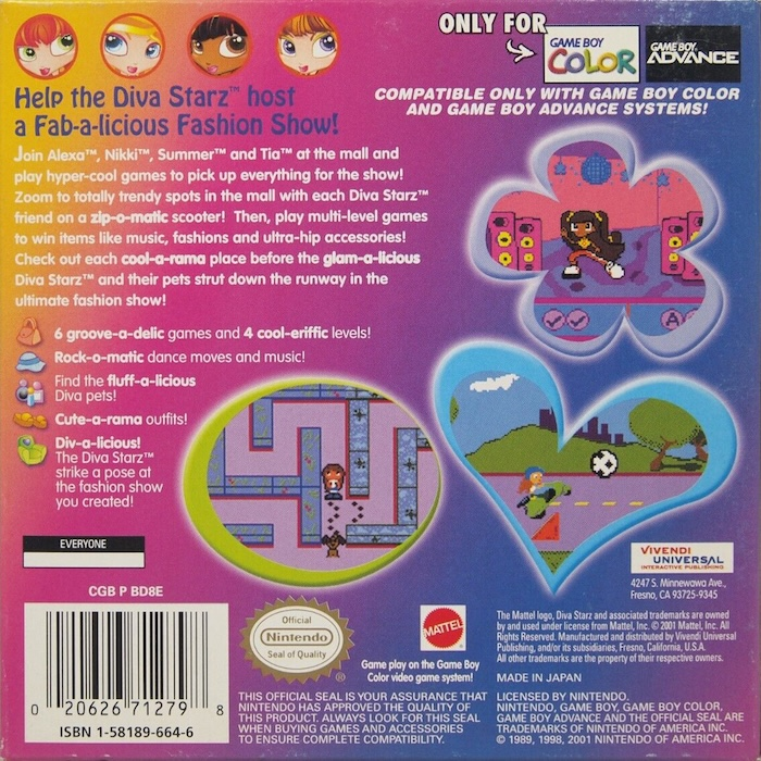 Diva Starz : Mall Mania — Box back