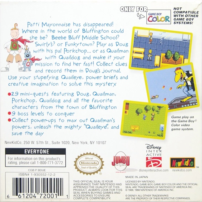 Doug's Big Game — Box back