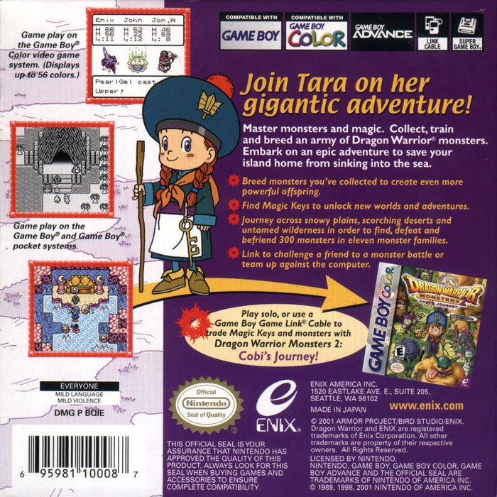 Dragon Tales : Dragon Adventures — Box back