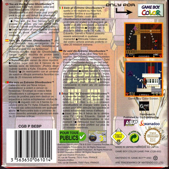 Extreme Ghostbusters — Box back
