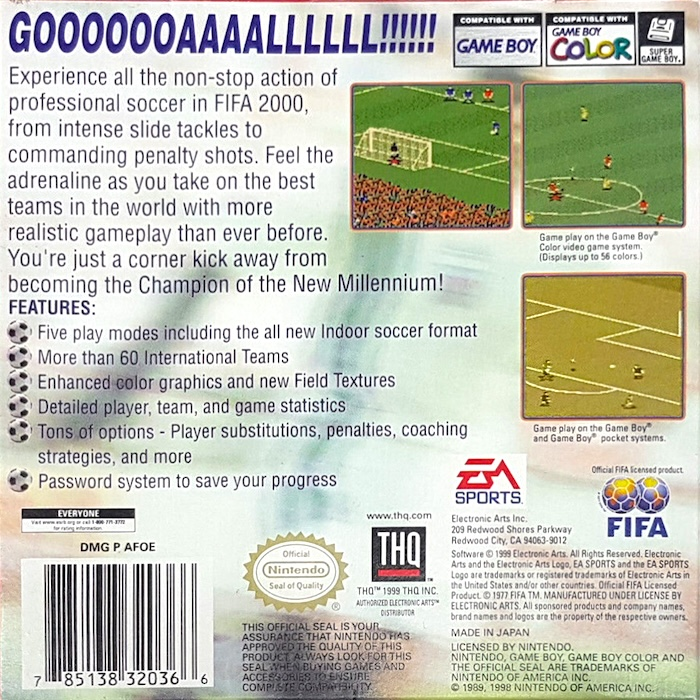 FIFA 2000 — Box back