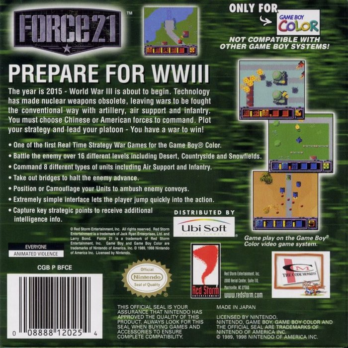 Force 21 — Box back