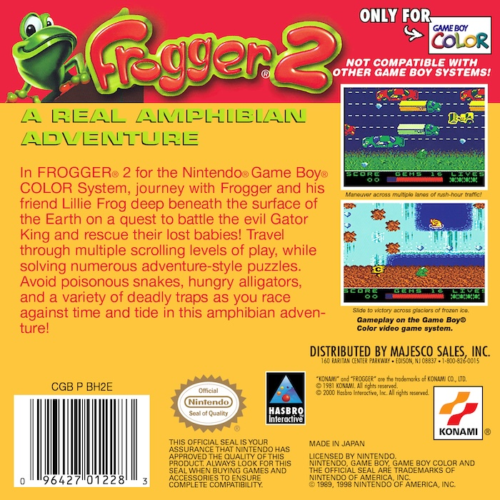 Frogger 2 — Box back