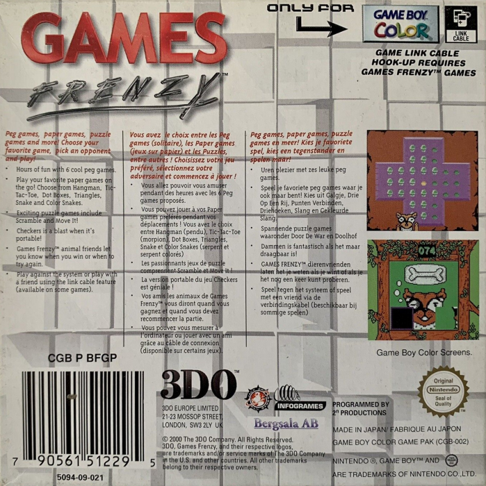 Games Frenzy — Box back