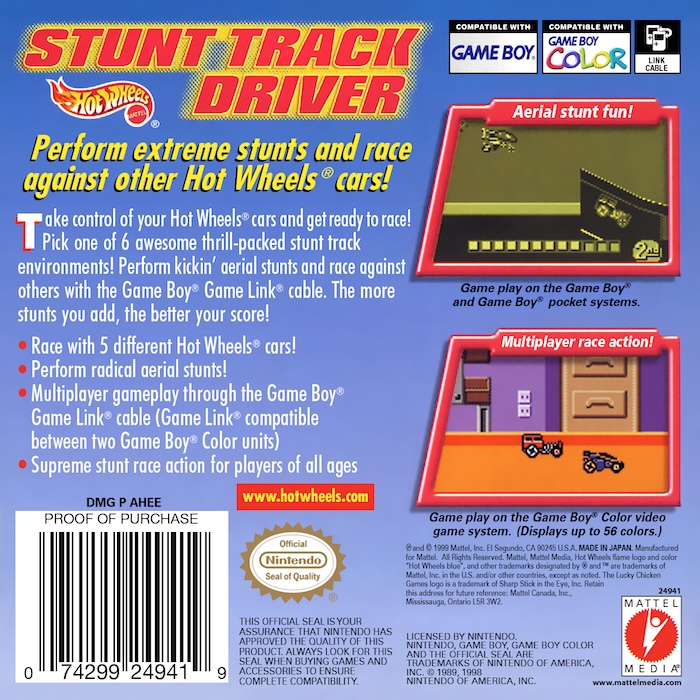 Hot Wheels: Stunt Track Driver — Box back