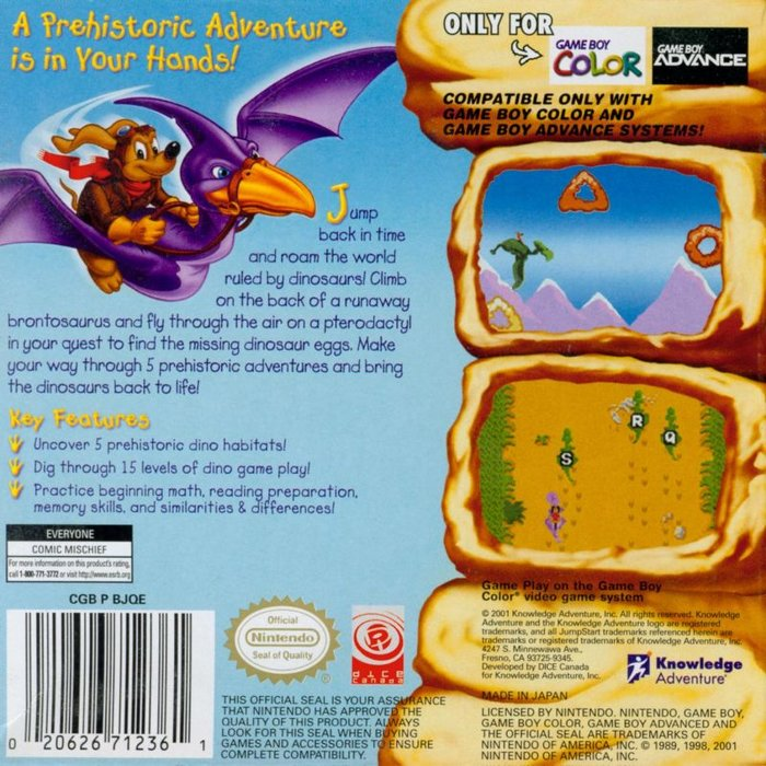 JumpStart Dino Adventure : Field Trip — Box back