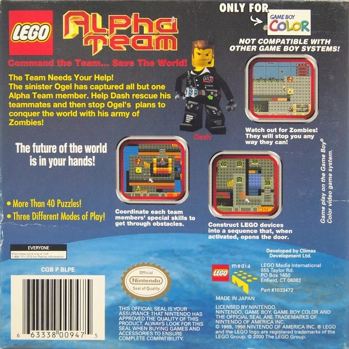 LEGO Alpha Team — Box back