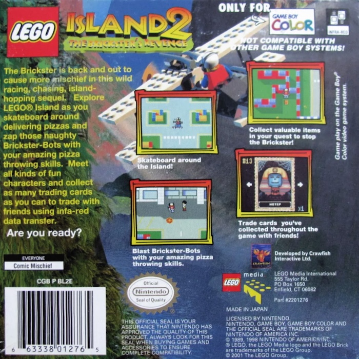LEGO Island 2: The Brickster's Revenge — Box back