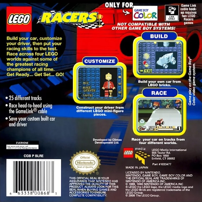 LEGO Racers — Box back